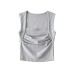 Chest fold square neck base vest