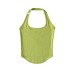 Backless slim fit neck hanging suspender tank top