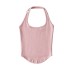 Backless slim fit neck hanging suspender tank top