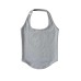 Backless slim fit neck hanging suspender tank top