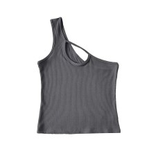 Single shoulder hollowed out camisole