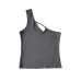 Single shoulder hollowed out camisole