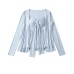 Twisted pleated ribbon strapless top for women+long sleeved cardigan jacket two-piece set