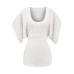 Bat sleeve dress slim fit U-neck short skirt