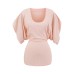 Bat sleeve dress slim fit U-neck short skirt