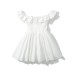 Solid color bow one neck dress