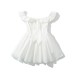 Solid color bow one neck dress