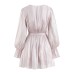 Ruffle V-neck Strap Waist Dress