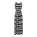 Fake two striped strap vest skirts