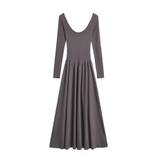 Splicing large hem dress Splicing large hem dress