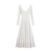 Splicing large hem dress