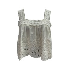 Hollow lace camisole embroidered lace short loose top Hollow lace camisole embroidered lace short loose top