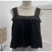 Hollow lace camisole embroidered lace short loose top