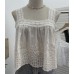 Hollow lace camisole embroidered lace short loose top