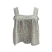 Hollow lace camisole embroidered lace short loose top