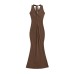 Knot neck slimming dress