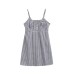 Grid V-neck lace camisole dress short skirt for women