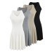V-neck sleeveless dress
