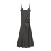 Slim fit hip hugging suspender dress