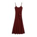 Slim fit hip hugging suspender dress