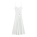 Slim fit hip hugging suspender dress