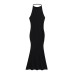 Big backless hanging neck fish tail wrapped buttocks skirt dress for women