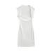 Square collar bag shoulder sleeveless vest dress