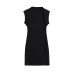 Square collar bag shoulder sleeveless vest dress