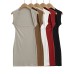 Square collar bag shoulder sleeveless vest dress