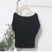 One shoulder slanted collar off the shoulder top