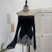 Irregular long sleeved top