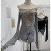 Irregular long sleeved top