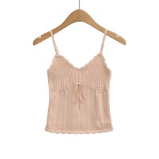 Hollow jacquard drawstring strap with inner sling