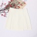 Irregular high waisted pleated anti glare short skirt with hip coverage