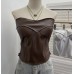 Slim fit short sleeveless top