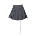 High waist slimming A-line pleated skirt