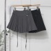High waist slimming A-line pleated skirt