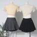 High waist slimming A-line pleated skirt
