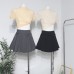 High waist slimming A-line pleated skirt