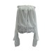 One shoulder lace up long sleeved ruffle edge loose top