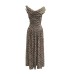 One shoulder swing collar dress for women