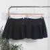 High waisted pleated A-line short skirt for children