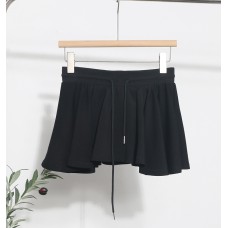 Drawstring tied short skirt A-line skirt