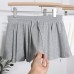 Drawstring tied short skirt A-line skirt