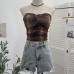 Elastic strapless short top