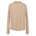 Half high neck mushroom trimmed slim fit top