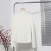 Half high neck mushroom trimmed slim fit top