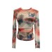 Pleated thin transparent top