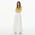 High-Waisted White Loose Wide-Leg Pants Summer Versatile Drapey Floor-Length Jeans
