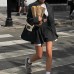 Fake suit with high waist and slimming temperament two-piece set